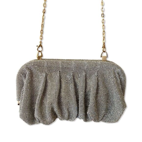 8 Other Reasons Rhinestone Clutch Silver shoulder evening bag purse Revolve - Picture 10 of 16